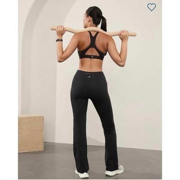 Athleta Fleece Bootcut Yoga Pants High Rise Stretch Black Workout Gym size XXS - Picture 1 of 8